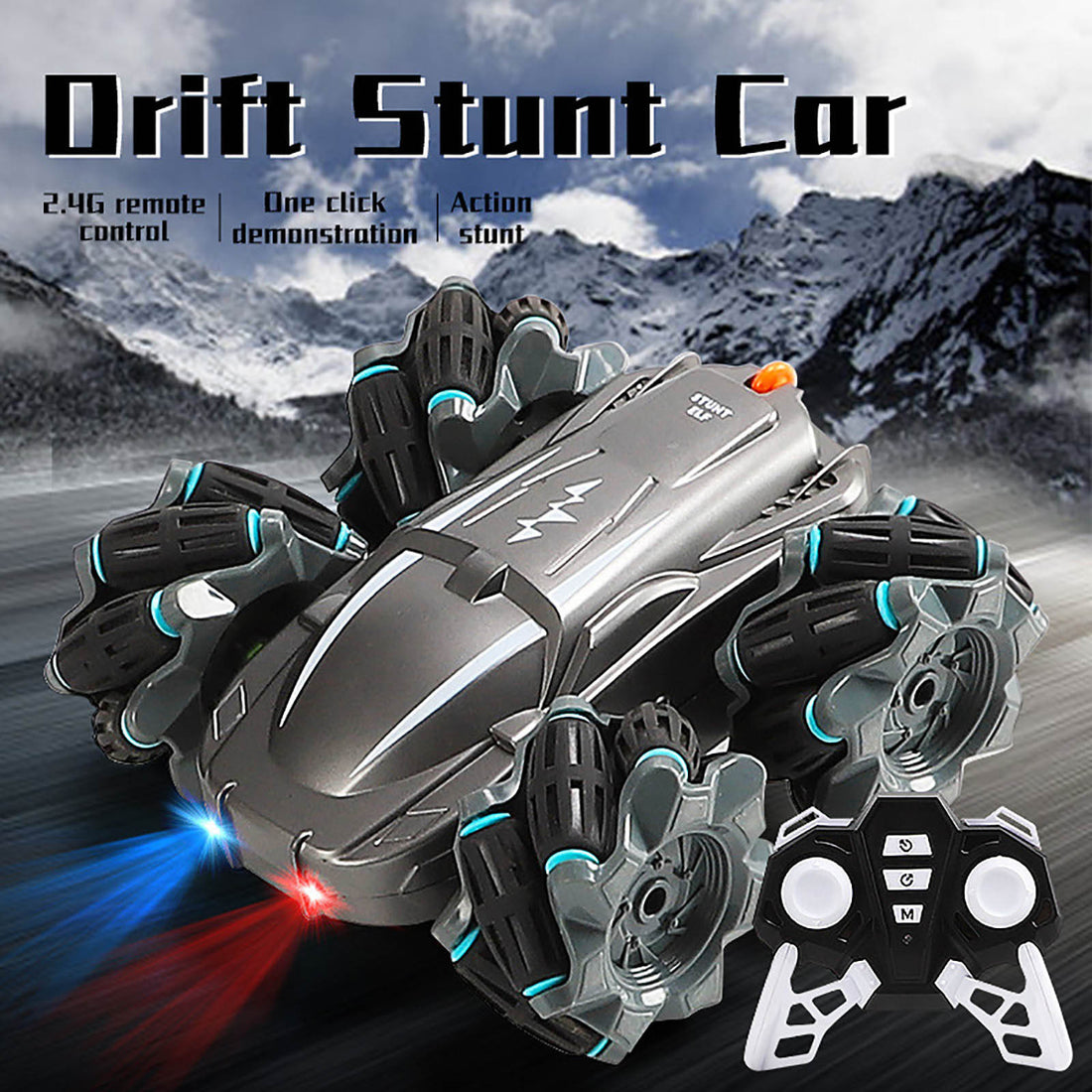Wireless Remote Control Double-sided Driving Stunt Car 4WD 360 Degree Rotation - Ozthentic