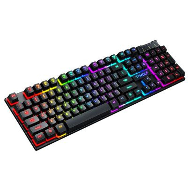 Gaming Usb Luminous Wired Keyboard Floating Manipulator - Ozthentic