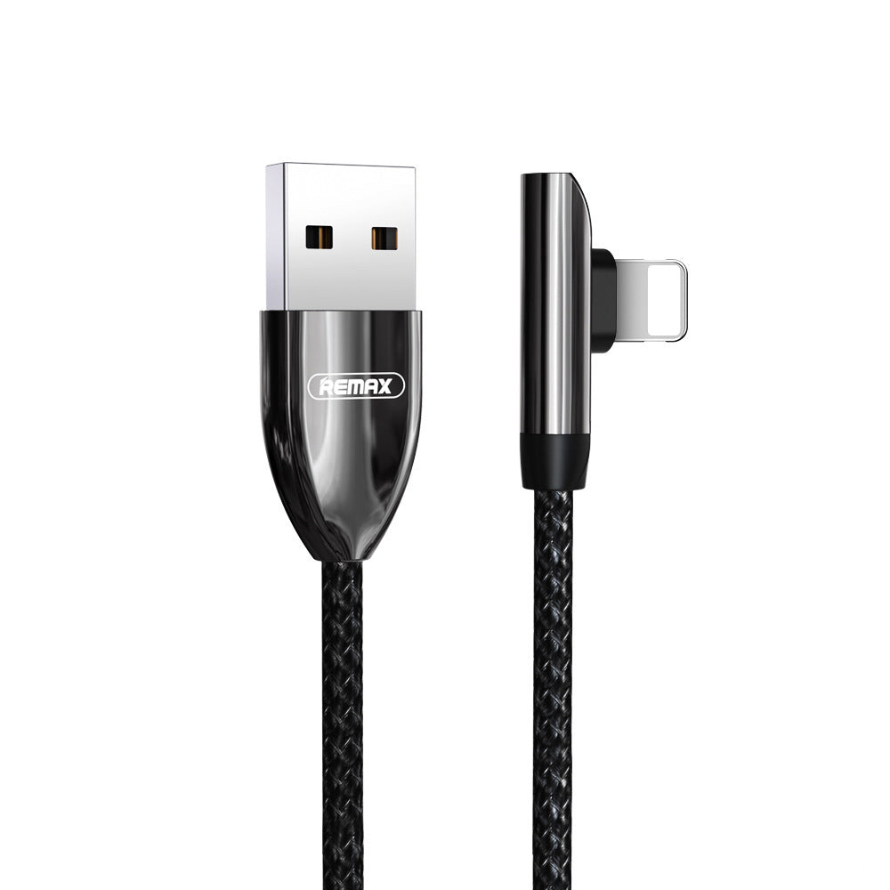 Remax Braided elbow data cable USB-C type C USB-A fast charge 2.4A - Ozthentic