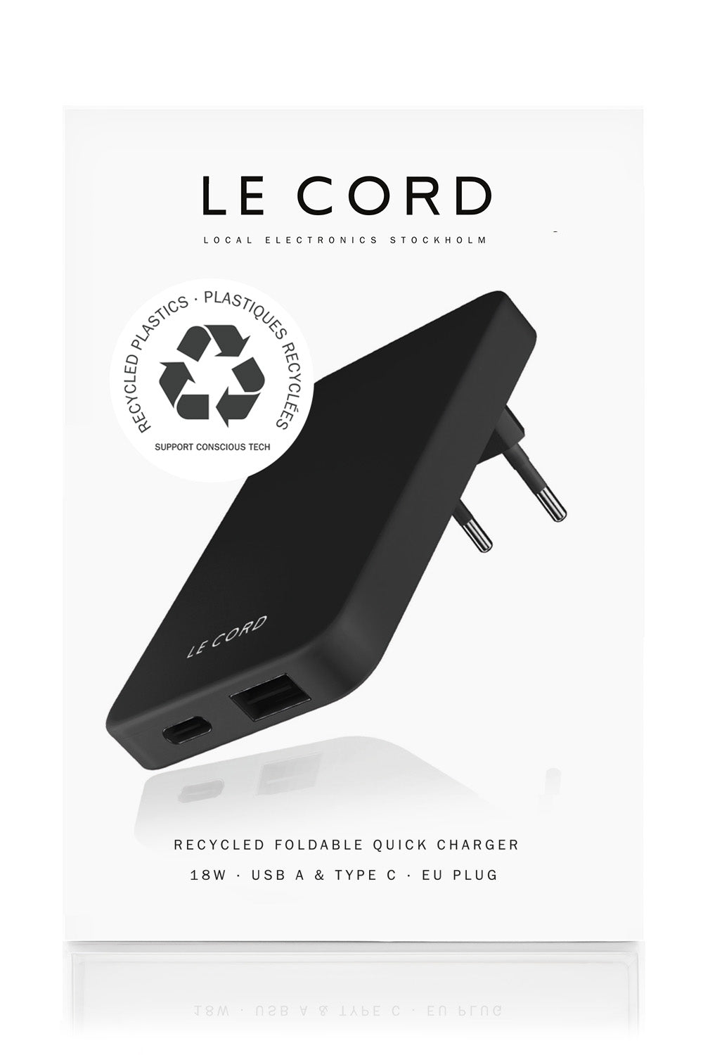 Black Lava ReCharger · 30W PD Recycled Wall Charger - Ozthentic