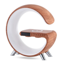 Intelligent G Shaped LED Lamp Bluetooth Speaker with Wireless Charger Atmosphere Lamp App Control For Bedroom Home Decor - Ozthentic