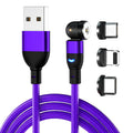 Strong Rotating Magnetic Charging Cable 3 in 1 Micro, IOS, type C 2.1A - Ozthentic