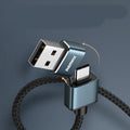 Remax Multi adapter USB type A USB type C lightning Braided data cable for iphone Android Samsung - Ozthentic