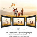 FRAMEO 10.1 Inch Smart WiFi Digital Photo Frame 1280x800 IPS LCD Touch Screen Built in 32GB Memory Gift - Ozthentic