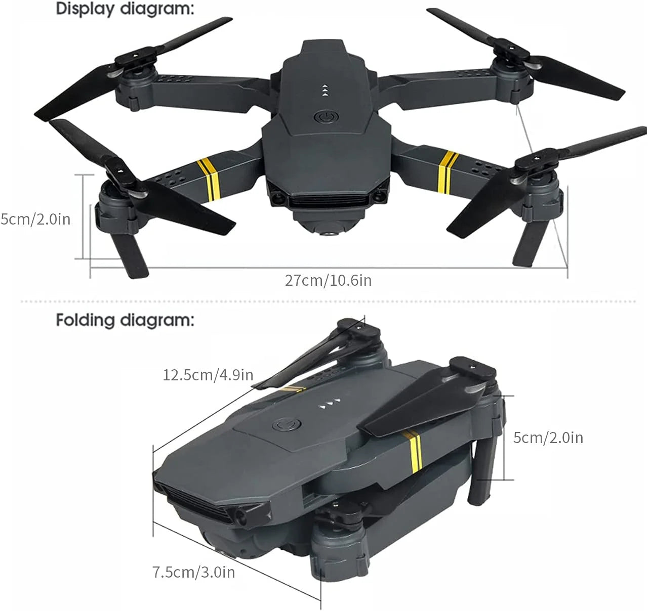 foldable quadcopter drone