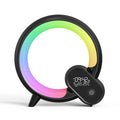 Creative Q Light Analog Sunrise Digital Display Alarm Clock Bluetooth Audio Intelligent Wake-up Q Colorful Atmosphere Light - Ozthentic