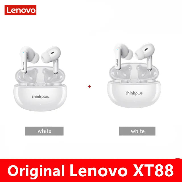 Lenovo XT88 TWS Wireless Earphone Bluetooth 5.3 Dual Stereo Noise Reduction Bass Touch Control Long Standby headset - Ozthentic