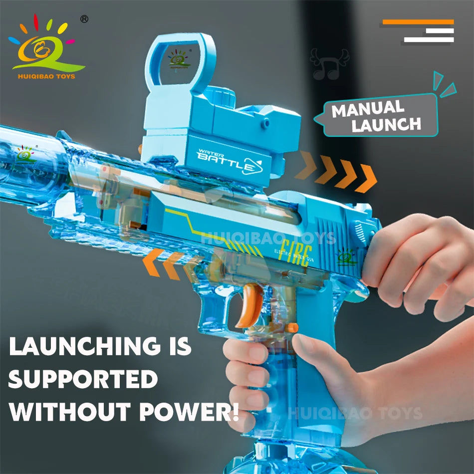 Long Range Electric Automatic Water Gun Blaster with Light Toy