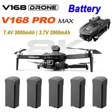 V168 Pro Max GPS Drone Battery 7.4V 3000mAh RC Quadcopter Original Spare Battery Parts Accessories