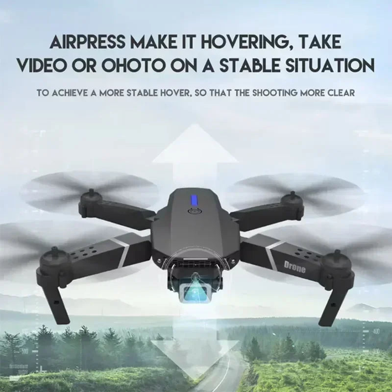 New E88Pro RC Drone 4K Professinal With 1080P Wide Angle Dual HD Camera Foldable RC Helicopter WIFI FPV - Ozthentic