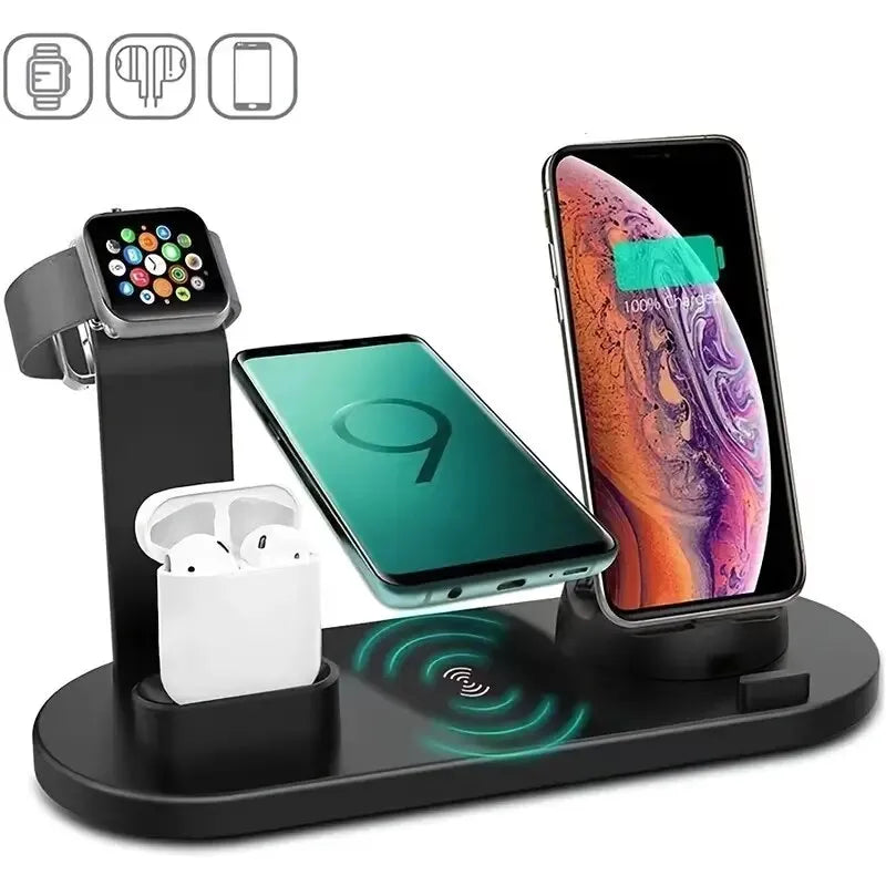 5 In 1 Wireless Charger Stand Pad For iPhone 14 13 12 11X8 Apple Watch