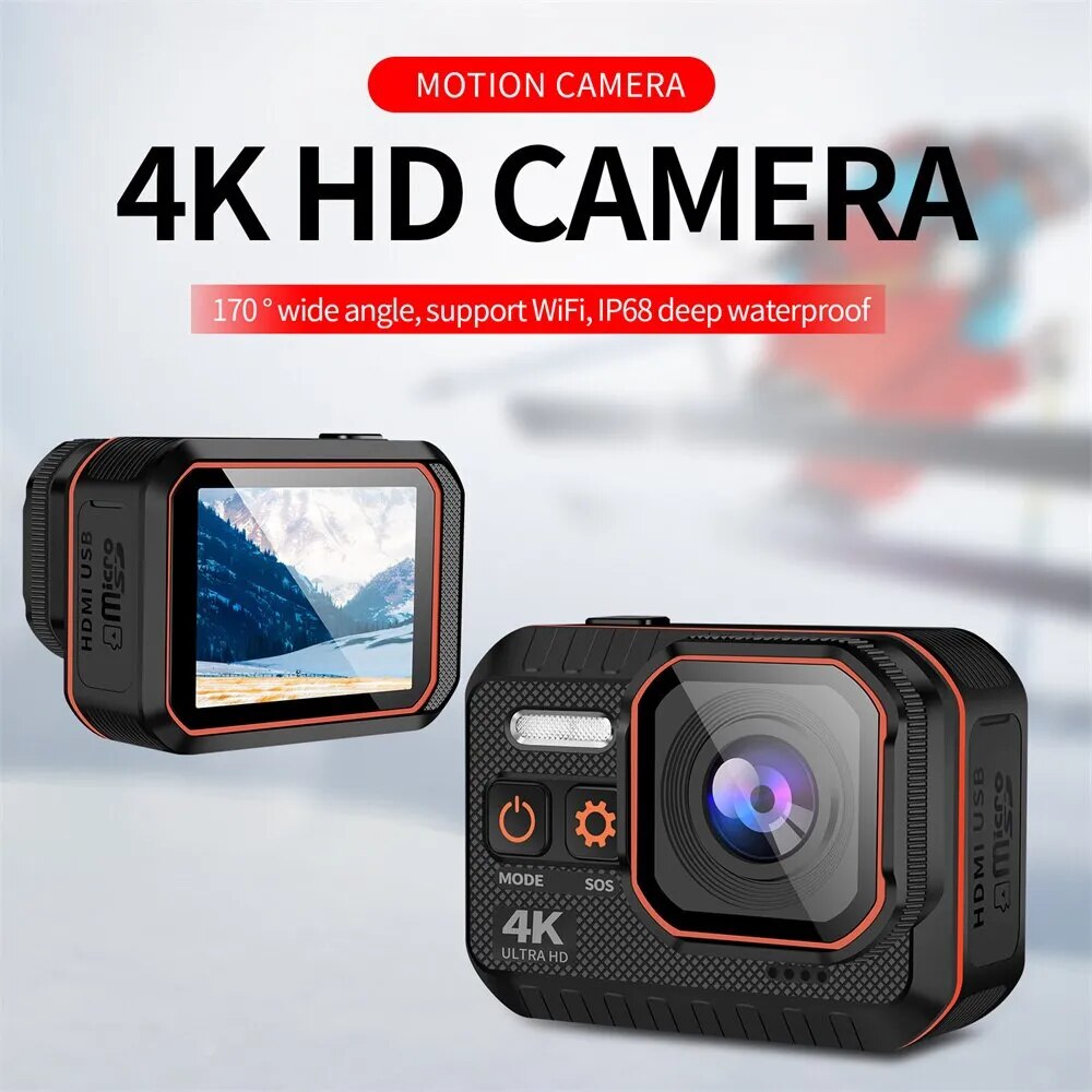 4k action camera 60fps - waterproof sports camera