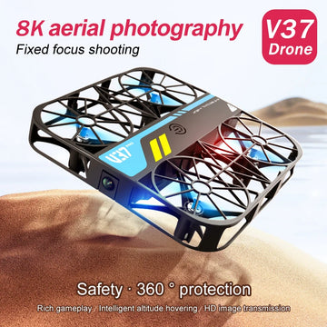 V37 RC Mini Pocket Grid Drone Quadcopter WIFI FPV HD 4K 6K 8K