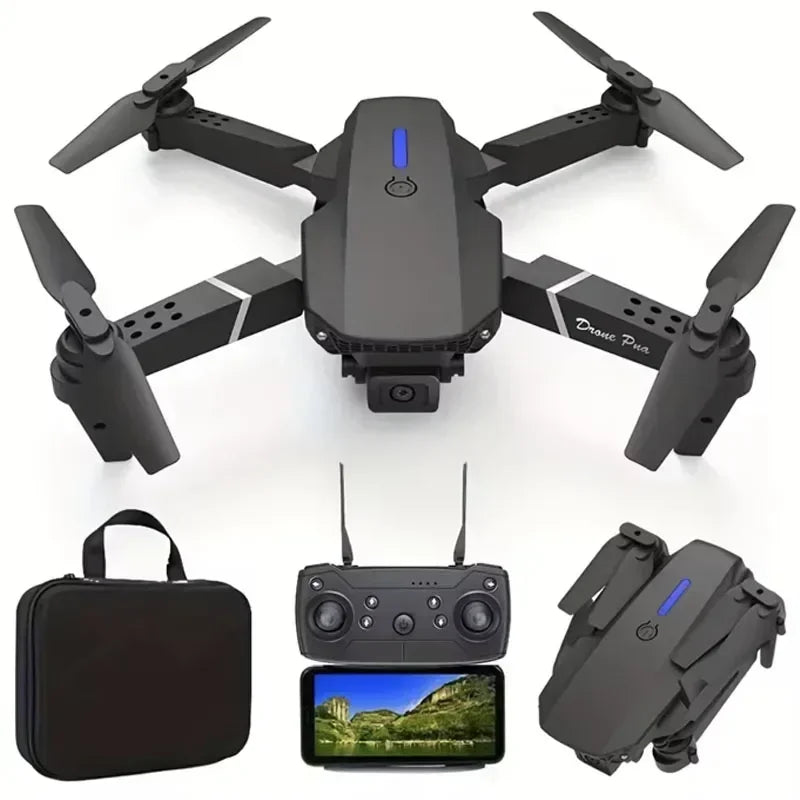 New E88Pro RC Drone 4K Professinal With 1080P Wide Angle Dual HD Camera Foldable RC Helicopter WIFI FPV - Ozthentic