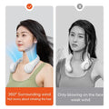 JISULIFE Portable Neck Fan 78 Air outlet Provide Cooling Wind 4000 mAh USB Recharge Mini Personal Fan Silent Neckband for Sports - Ozthentic