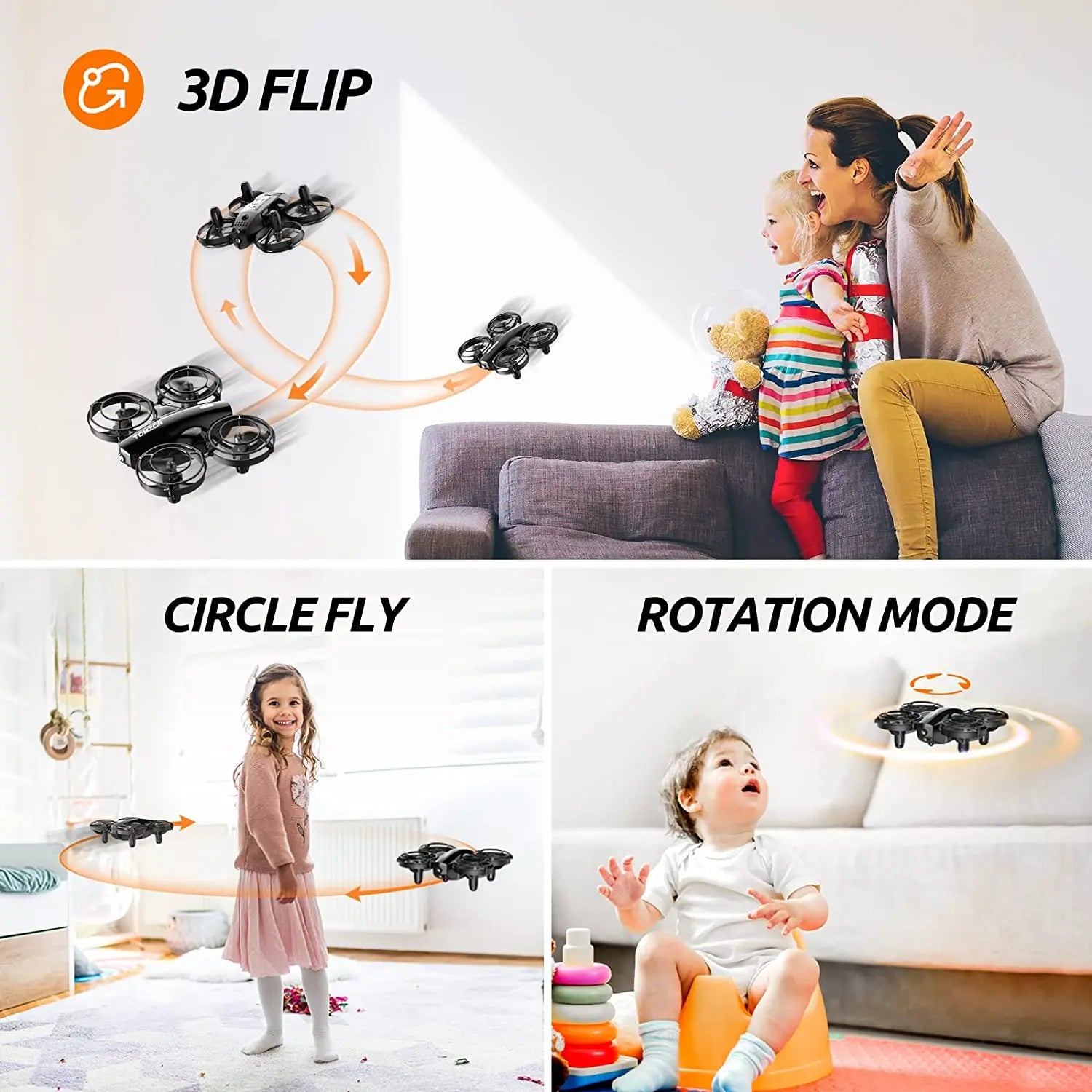 Potensic Tomzon RC Quadcopter Indoor Outdoor Mini Micro Drone 2.4G Remote Control Helicopter Easy to Fly Little Drone for Kids Toys - Ozthentic