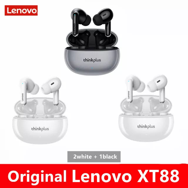 Lenovo XT88 TWS Wireless Earphone Bluetooth 5.3 Dual Stereo Noise Reduction Bass Touch Control Long Standby headset - Ozthentic