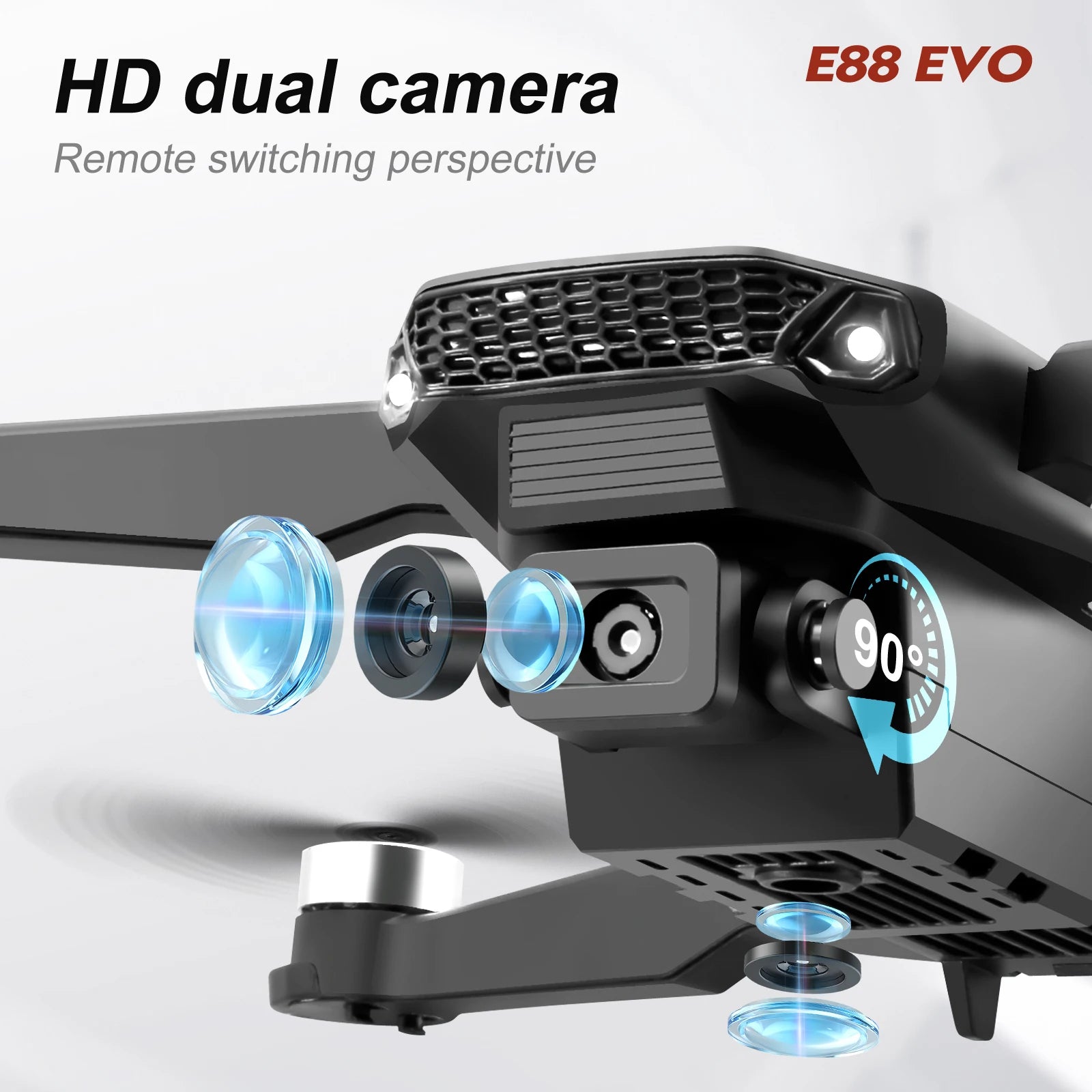 E88 EVO E88 PRO Brushless Motor RC Drone 8K Dual Camera Optical Flow Foldable Helicopter Aircraft Quadcopter Drone - Ozthentic