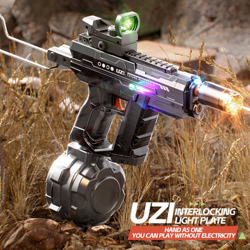 Uzi Long Range Electric Automatic Water Gun Blaster with Light Toy