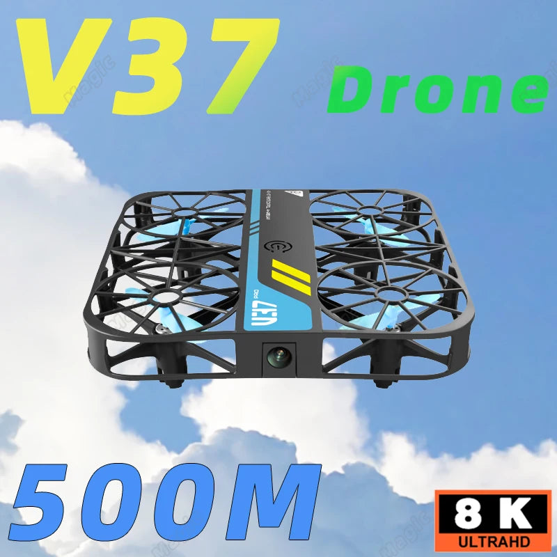 V37 RC Mini Pocket Grid Drone Quadcopter WIFI FPV HD 4K 6K 8K