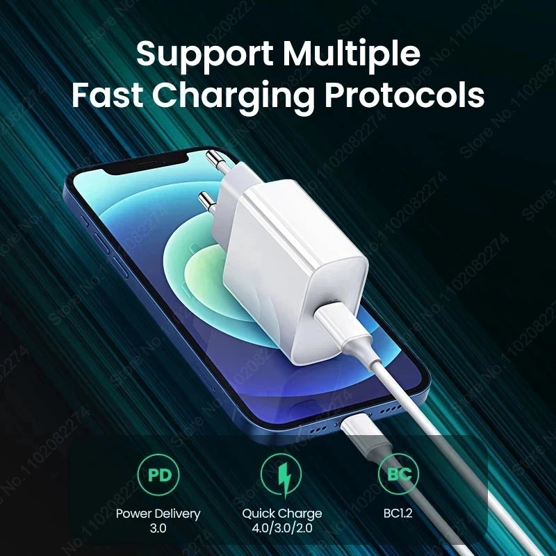 For Apple PD 20W Fast Quick Charger USB Type C For iPhone 15 14 13 12 11 Pro Max Mini Plus XR XS Charging Data Cable Accessories - Ozthentic