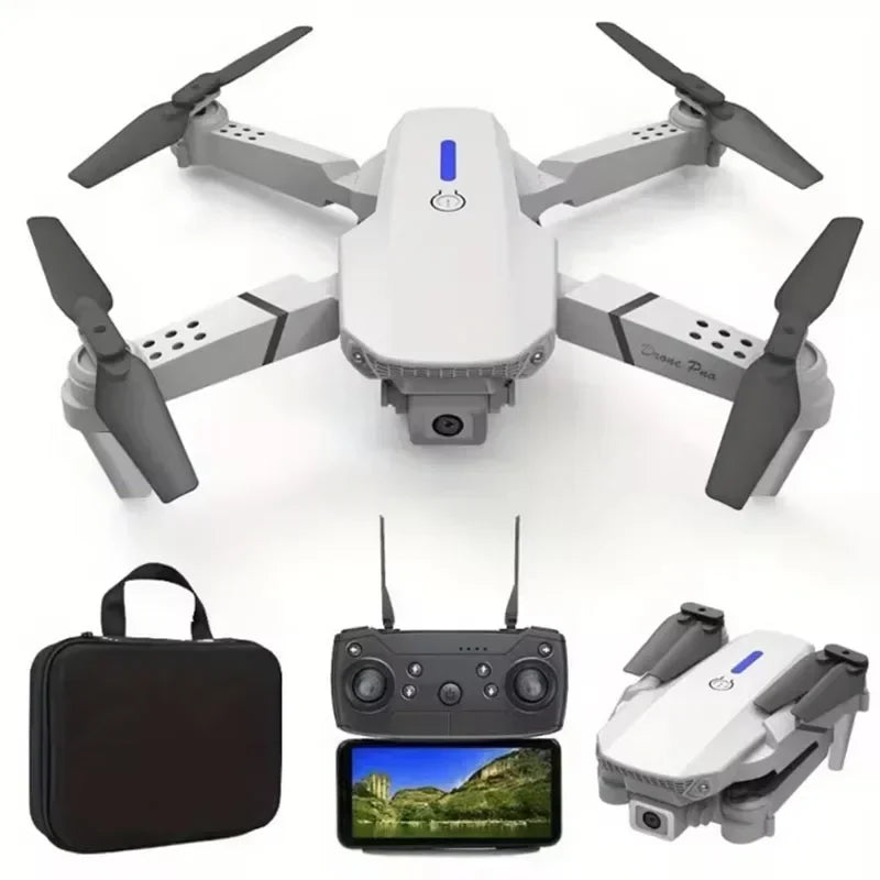 New E88Pro RC Drone 4K Professinal With 1080P Wide Angle Dual HD Camera Foldable RC Helicopter WIFI FPV - Ozthentic