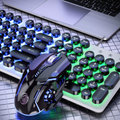 led gaming keyboard mouse set - backlit ergonomic combo