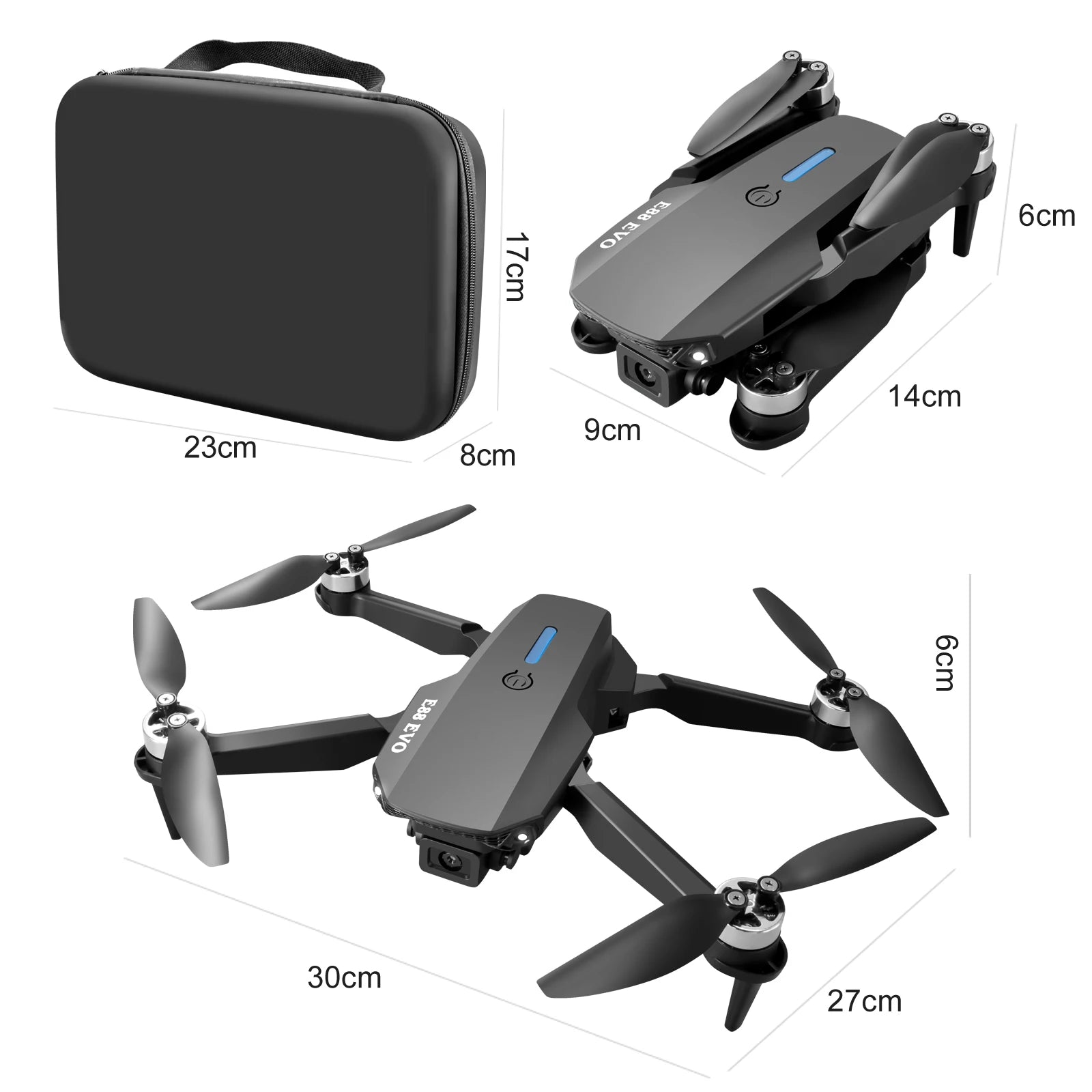 E88 EVO E88 PRO Brushless Motor RC Drone 8K Dual Camera Optical Flow Foldable Helicopter Aircraft Quadcopter Drone - Ozthentic