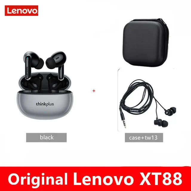 Lenovo XT88 TWS Wireless Earphone Bluetooth 5.3 Dual Stereo Noise Reduction Bass Touch Control Long Standby headset - Ozthentic