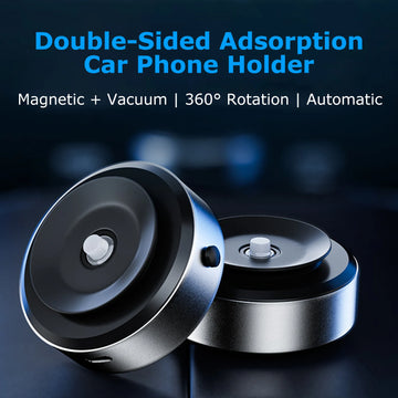 Dual-Sided Magnetic Phone Holder with Automatic Suction Cup, Versatile for Various Scenarios