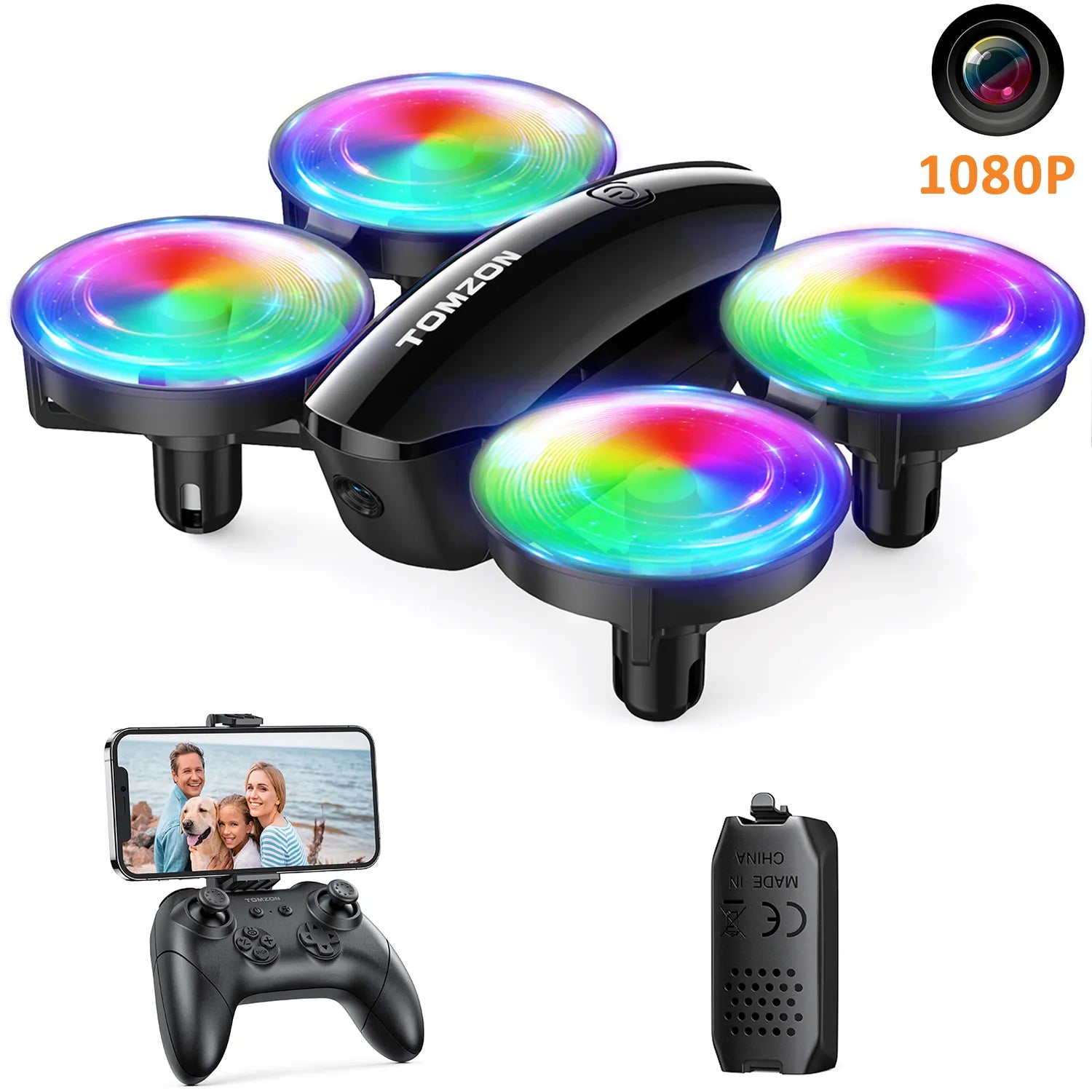 Potensic Tomzon RC Quadcopter Indoor Outdoor Mini Micro Drone 2.4G Remote Control Helicopter Easy to Fly Little Drone for Kids Toys - Ozthentic