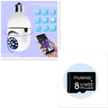 WiFi Home Security CAMERA 1080P Bulb 4X Zoom Camera E27 Home 5GWiFi Alarm Monitor - Ozthentic