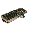 Ninja Dragons Tungsten Gold Metal Frame Gaming Keyboard and Mouse Set - Ozthentic