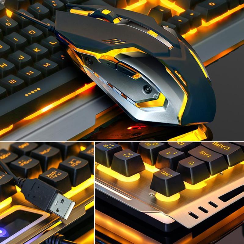 Ninja Dragons Tungsten Gold Metal Frame Gaming Keyboard and Mouse Set - Ozthentic