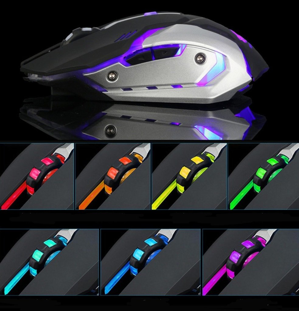 Ninja Dragon Stealth 7 Wireless Silent LED Gaming Mouse - Ozthentic