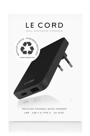 Black Lava ReCharger · 30W PD Recycled Wall Charger - Ozthentic