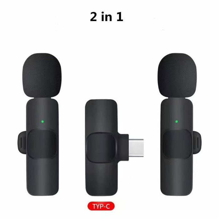 Lavalier Mini Microphone Wireless Audio Video Recording With Phone Charging - Ozthentic