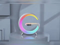 Intelligent G Shaped LED Lamp Bluetooth Speaker with Wireless Charger