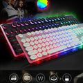 led gaming keyboard mouse set - backlit ergonomic combo