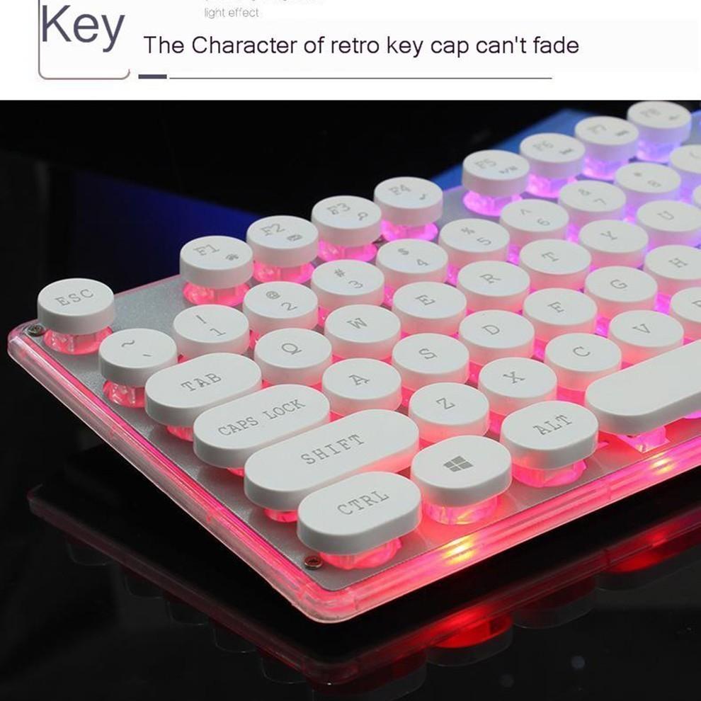 led gaming keyboard mouse set - backlit ergonomic combo