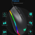 led gaming keyboard mouse set - backlit ergonomic combo