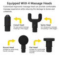 Handheld Muscle Massager - 30 Speed 6-Head Percussion Therapy.........