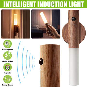 Rechargeable Magnetic Night Light - Portable Smart Motion Sensor LED Glow Torch!